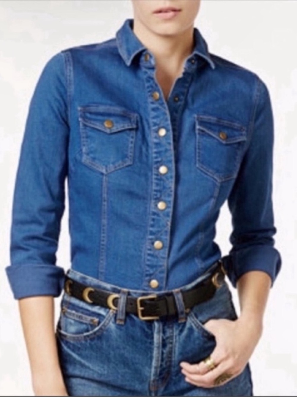 FREE PEOPLE ROGUE JEAN SHIRT